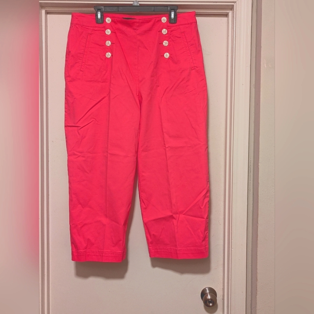 Hot Pink Long Bermuda Capri Pants